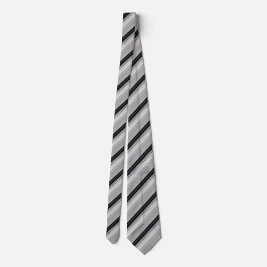 Cute black gray stripes ネクタイ (裏面)