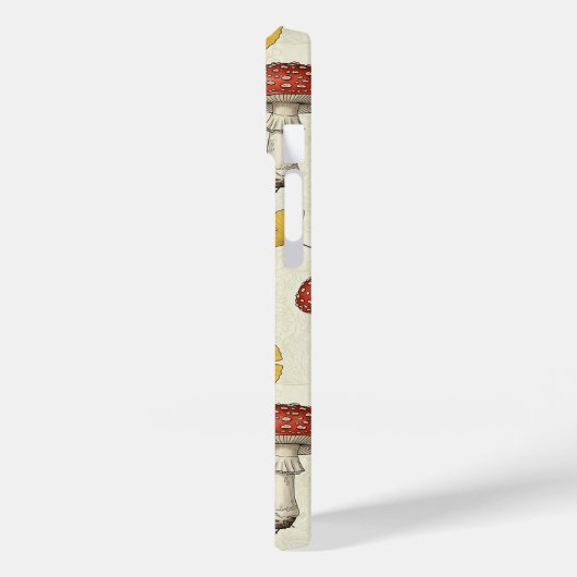 Cute Black Kitten with Mushrooms Personalized name Case-Mate iPhoneケース (裏面 / 左)