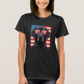 Cute Black Lab Black Labrador Retriever Puppy Dog Tシャツ (正面)