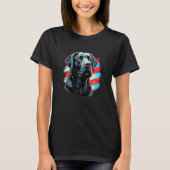 Cute Black Lab Black Labrador Retriever Puppy Dog Tシャツ (正面)