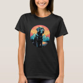 Cute Black Lab Black Labrador Retriever Puppy Dog  Tシャツ (正面)