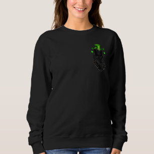 Cute Black Lab Leprechaun In Pocket St. Patrick's スウェットシャツ