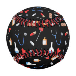 Cute Black Medicine Pattern Nurse 野球ボール