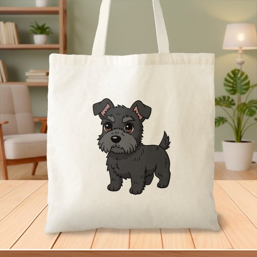 Cute Black Scottish Terrier Dog トートバッグ