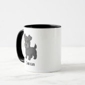 Cute Black Scottish Terrier Dog Custom Name マグカップ (正面左)