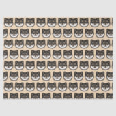 Cute black Shiba Inu Dog Face 薄葉紙 (正面)