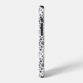 Cute black white arabesque decorative pattern iPhoneケース (左側面)