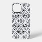 Cute black white arabesque decorative pattern iPhoneケース (裏面)
