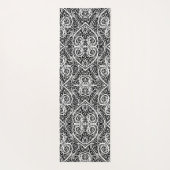 Cute black white hearts love background design lon ヨガマット (裏面)