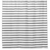 Cute black white stripes シャワーカーテン (正面)