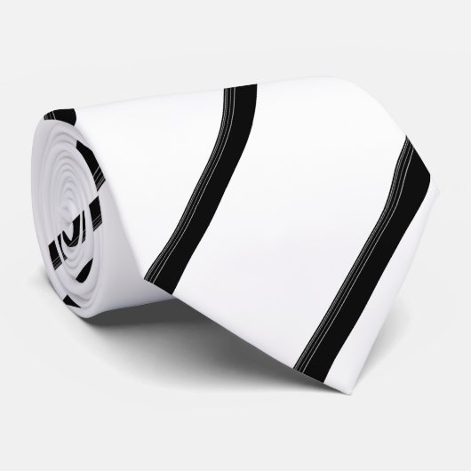 Cute black white stripes ネクタイ (ロール)