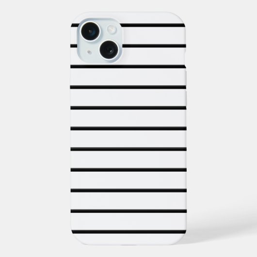 Cute black white stripes iPhoneケース (裏面)
