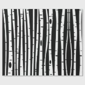 Cute black white tree pattern mouse pad drum stick ラッピングペーパー (フラット)