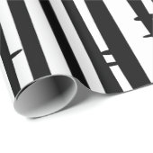 Cute black white tree pattern mouse pad drum stick ラッピングペーパー (ロールコーナー)