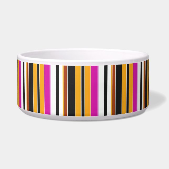 Cute black yellow stripes ボウル (正面)