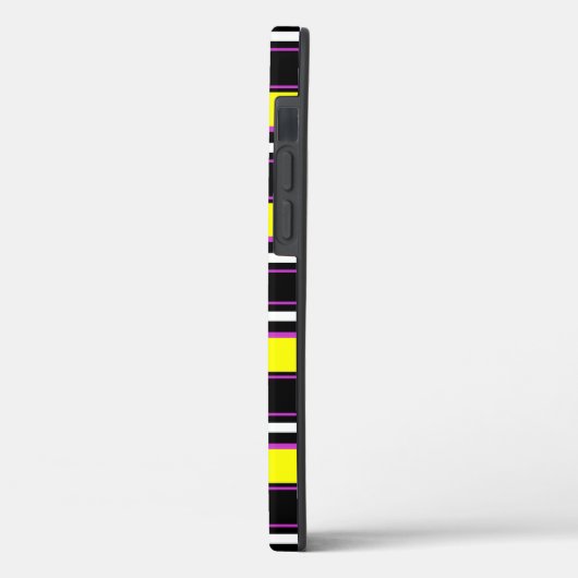 Cute black yellow stripes Case-Mate iPhoneケース (裏面 / 左)