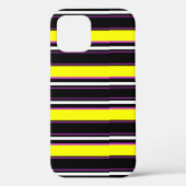 Cute black yellow stripes Case-Mate iPhoneケース (裏面)