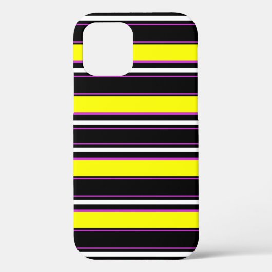 Cute black yellow stripes Case-Mate iPhoneケース (裏面)