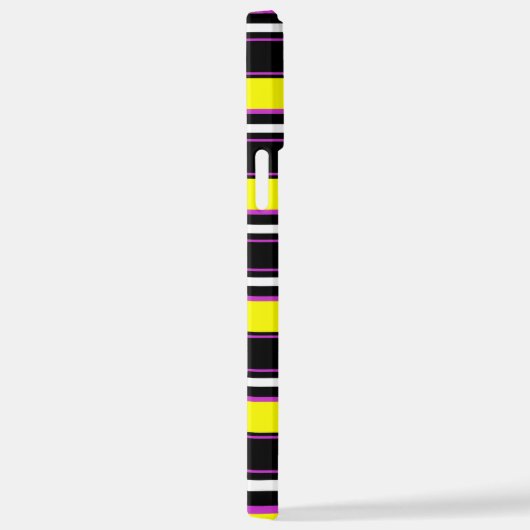 Cute black yellow stripes iPhoneケース (右側面)