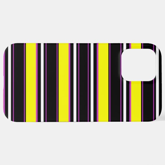 Cute black yellow stripes iPhoneケース (裏面横)