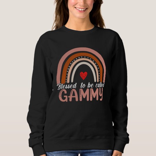 Cute Blessed To Be Called Gammy Rainbow Women Moth スウェットシャツ (正面)