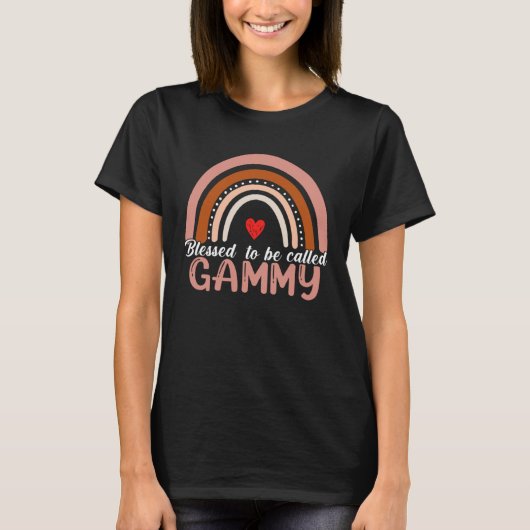 Cute Blessed To Be Called Gammy Rainbow Women Moth Tシャツ (正面)