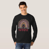 Cute Blessed To Be Called Nanny Rainbow Leopard Mo Tシャツ (正面フル)