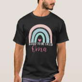 Cute Blessed To Be Called Oma Boho Rainbow Mom Gra Tシャツ (正面)