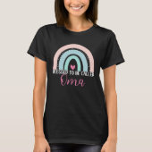 Cute Blessed To Be Called Oma Boho Rainbow Mom Gra Tシャツ (正面)