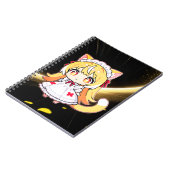 Cute Blonde Chibi Catgirl - Midi Dress ノートブック (左側)