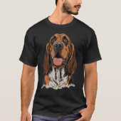 Cute Bloodhound Dog on Bloodhound  1 Tシャツ (正面)