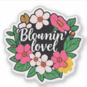 Cute Bloomin Lovely Wildflower シール (正面)