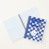 Cute Blue Aesthetic Kawaii Journal, Motivational  ノートブック (内部)