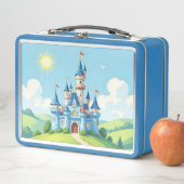 Cute blue and white castle メタルランチボックス (インサイチュ)