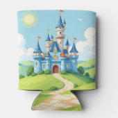 Cute blue and white castle 缶クーラー (裏面)