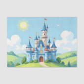 Cute blue and white castle 薄葉紙 (正面)