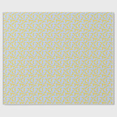 Cute Blue And Yellow Banana Fruit Pattern ラッピングペーパー (フラット)