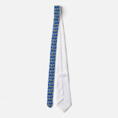 Cute blue and yellow tennis ball pattern neck tie ネクタイ (裏面)