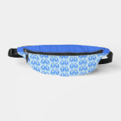 Cute Blue Baby Boy Bunny Feet Easter Patterned ファニーパック (正面)