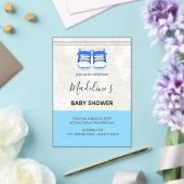 Cute Blue Baby Shower Invitation – Customizable  アクリル招待状 (インサイチュ (ウェディング))