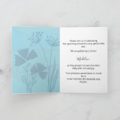 Cute Blue Baby Shower Invitation – Customizable  カード (内部)