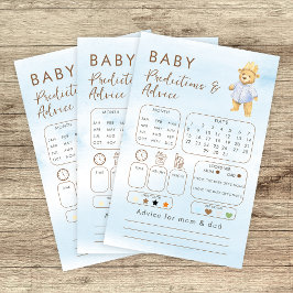 Cute Blue Bear Baby Shower Predictions & Advice