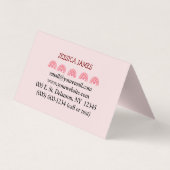  Cute Blue Boho Rainbow Substitute Teacher 名刺 (裏面)