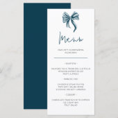 Cute Blue Bow Quinceañera メニュー (正面/裏面)