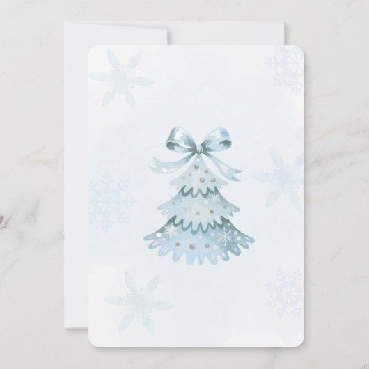 Cute Blue Boy Baby Shower Invitation 招待状 (裏面)