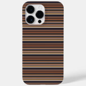 Cute blue brown stripes Case-Mate iPhoneケース (裏面)