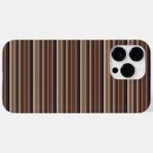 Cute blue brown stripes Case-Mate iPhoneケース (裏面 (横))