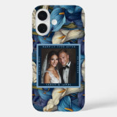 Cute Blue Calla Lilies Fantasy Botanical Wedding Case-Mate iPhoneケース (裏面)