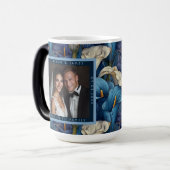 Cute Blue Calla Lilies Inspired Rustic Wedding モーフィングマグカップ (正面左)