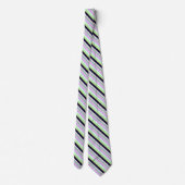 Cute blue colorful stripes ネクタイ (裏面)